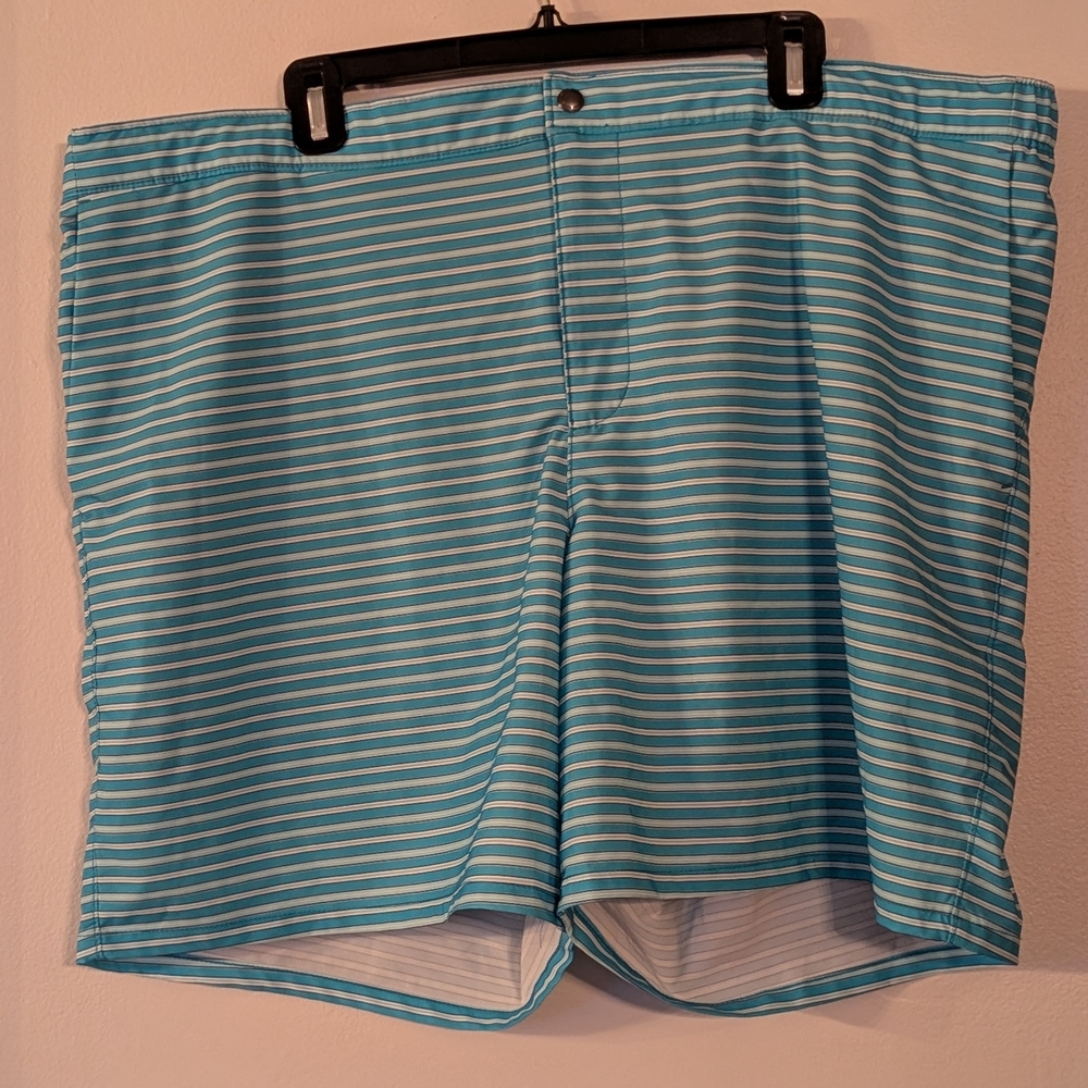 Lands' End Blue and White Board Shorts